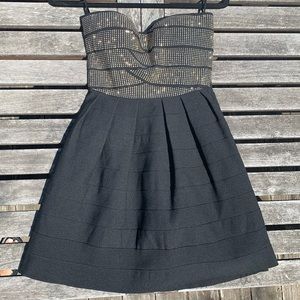 bebe strapless bandage dress 🤩🖤